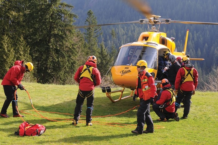 North Shore Rescue helicopter